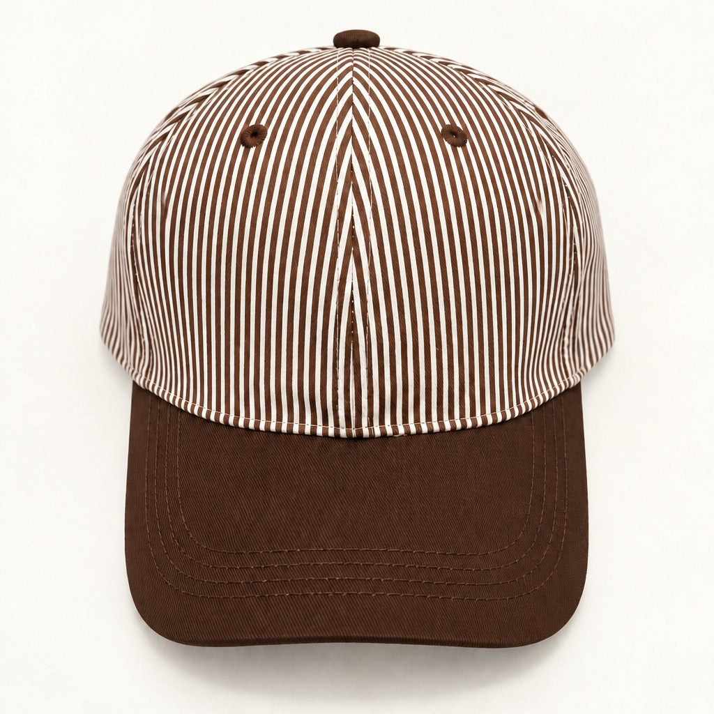 Vertical Striped Contrast Visor Baseball Cap Hat | 40HW771
