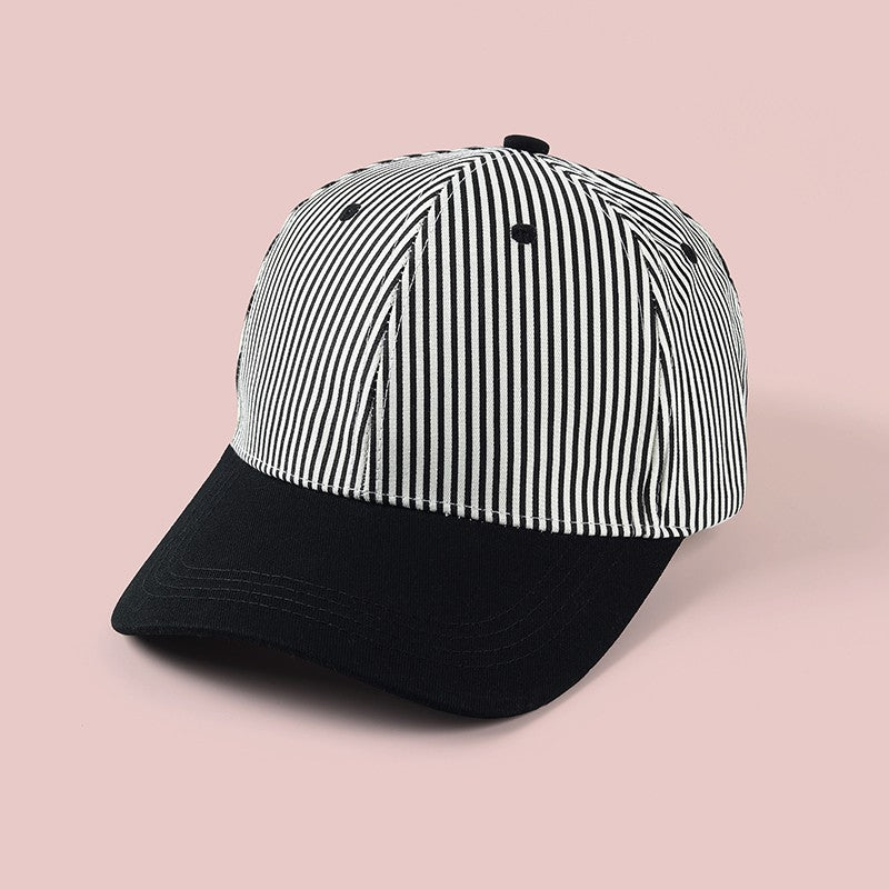 Vertical Striped Contrast Visor Baseball Cap Hat | 40HW771
