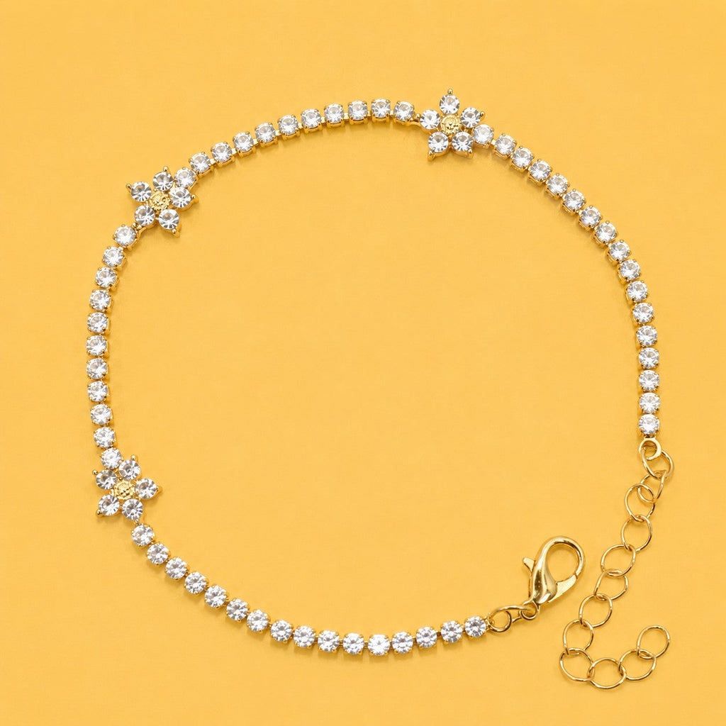 Crystal Floral Tennis Bracelet | 40B5263