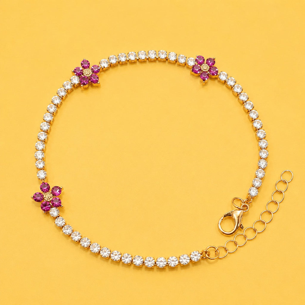 Crystal Floral Tennis Bracelet | 40B5263
