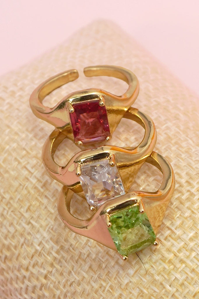 Cushion-Cut Pastel Gemstone Ring | 40R153