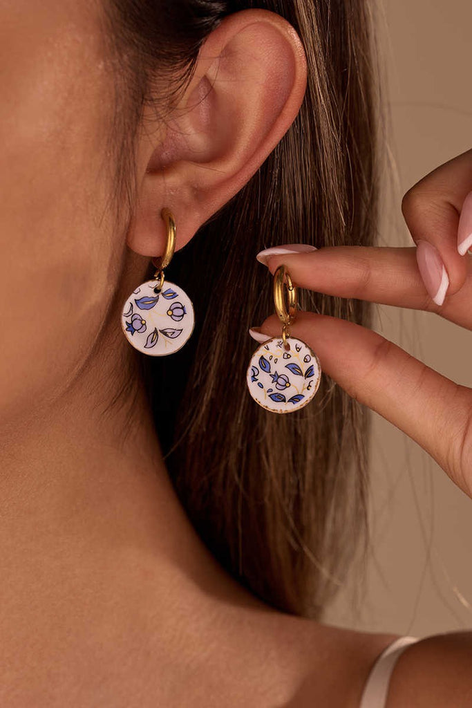 18K STAINLESS WATERPROOF TARNISH FREE EARRINGS | 40E518
