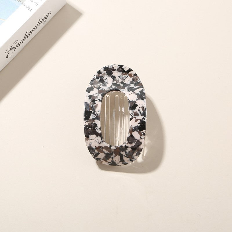 High-Gloss Marble Oval Claw Clip | 40H1120