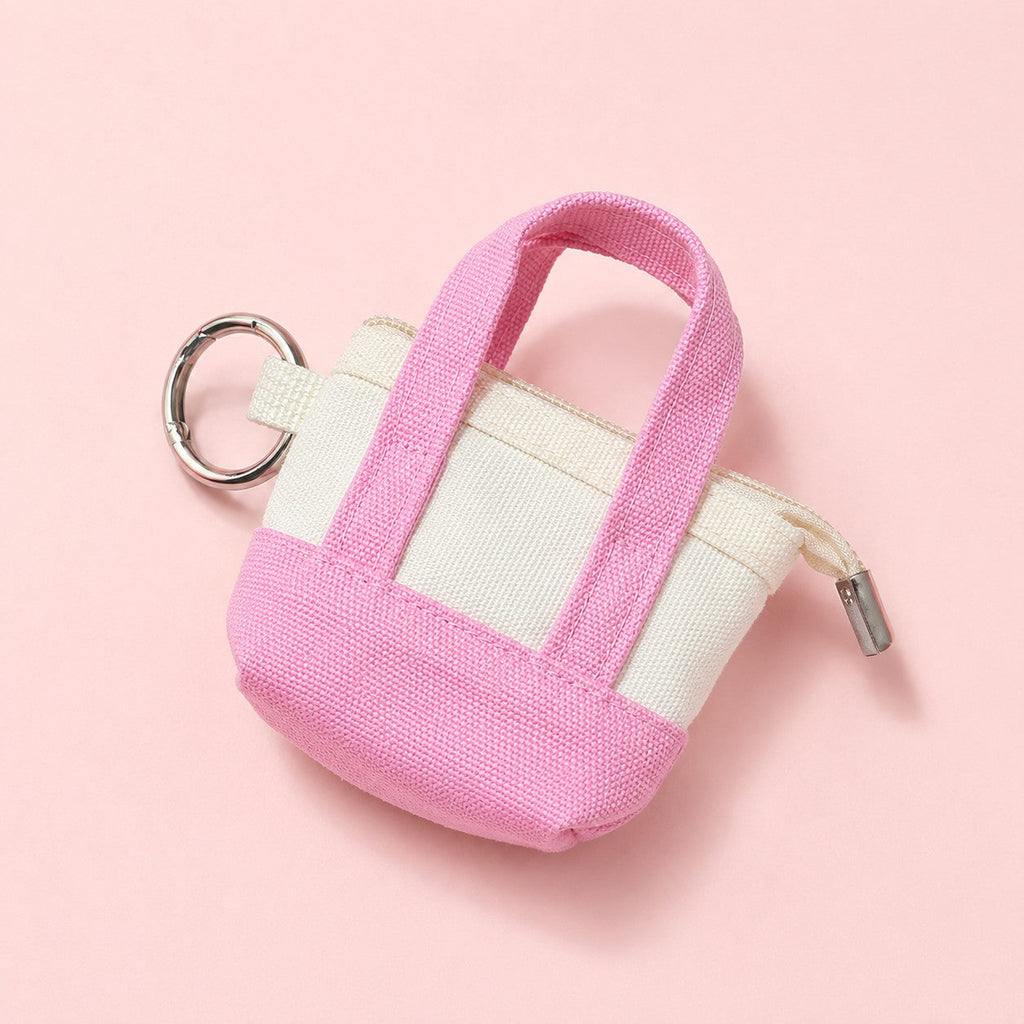 MINI CANVAS TOTE BAG KEY CHAIN | 40KC171