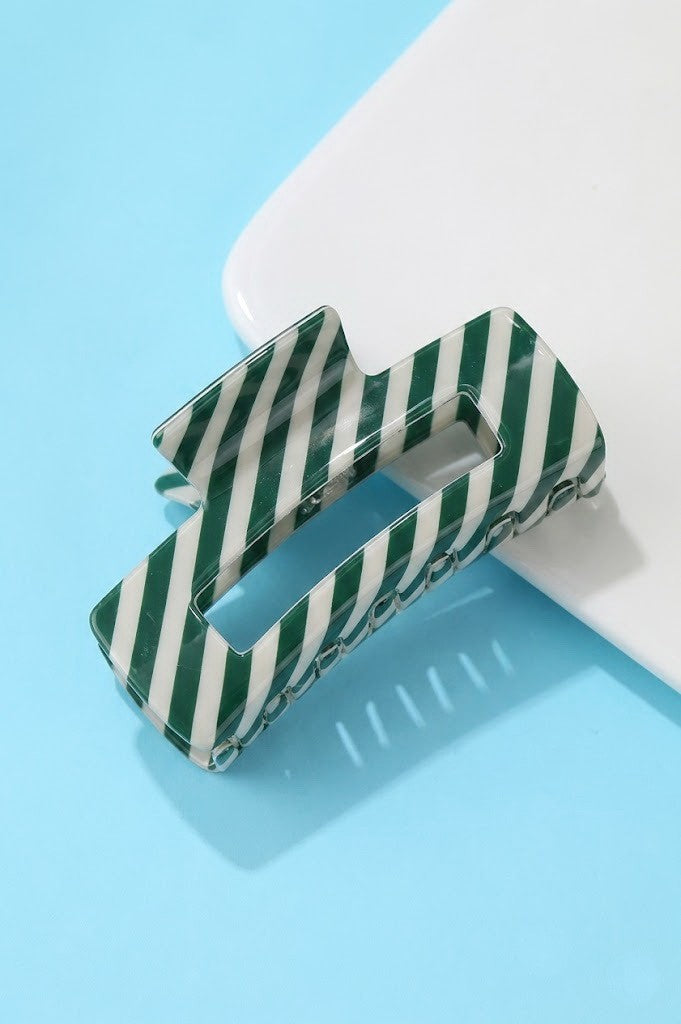 Holiday & Christmas Tree Stripe Hair Claw Clips | 40H1125