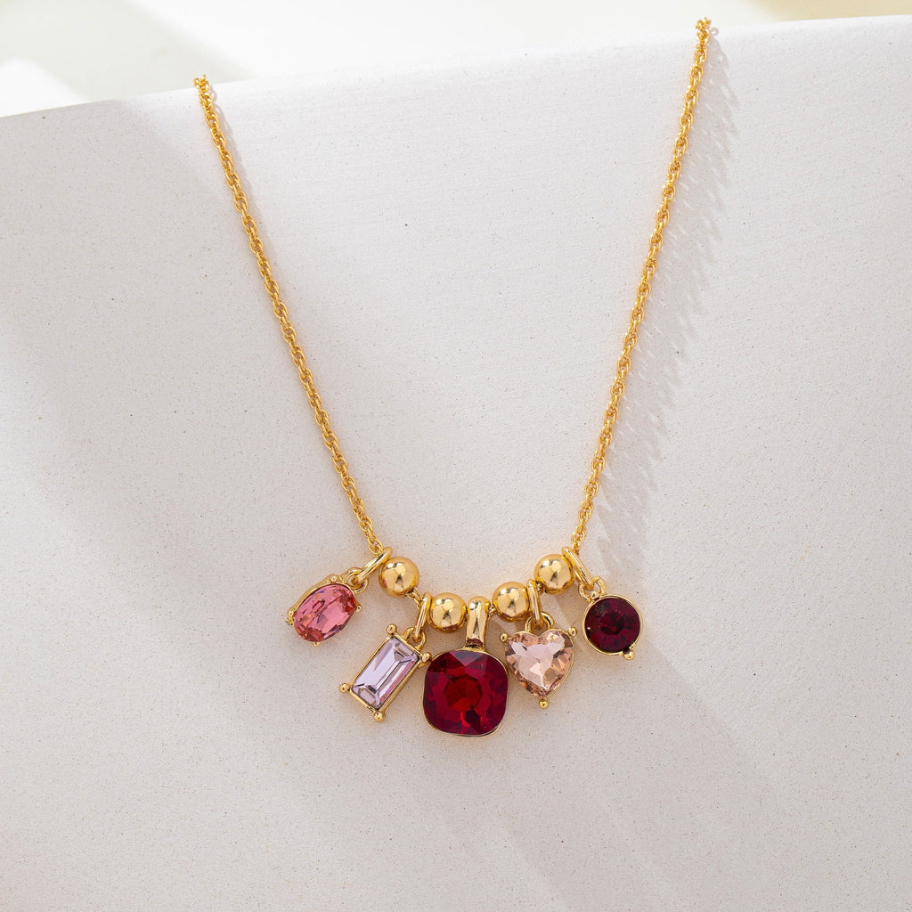 Multicolor Crystal Cluster Charm Pendant Necklace | 80N93296