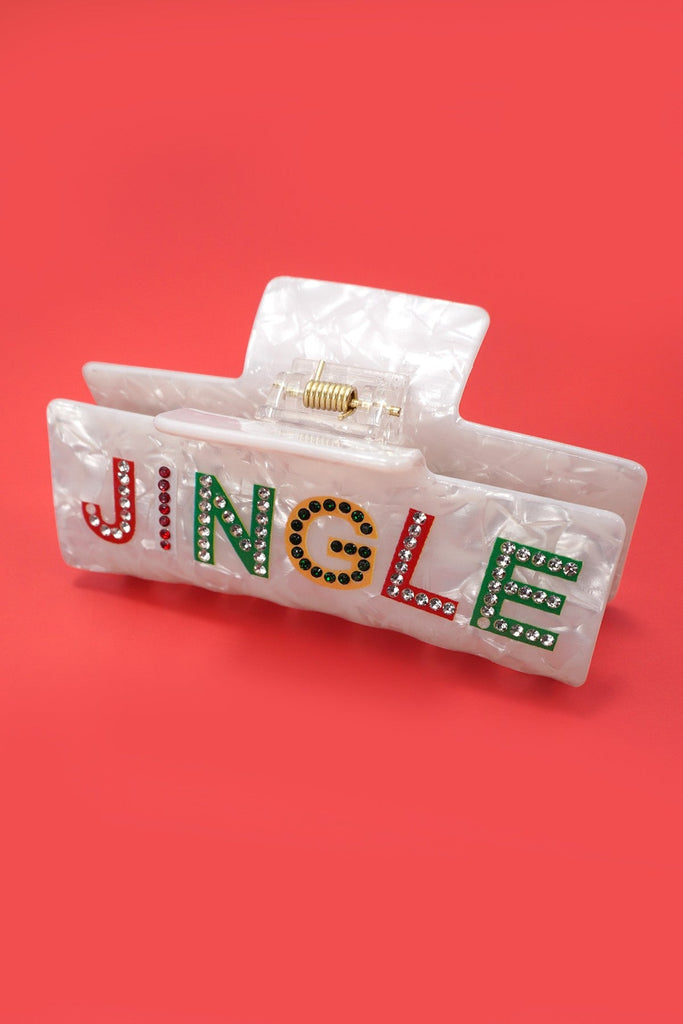 Christmas Jingle Ho Ho Ho Joy Hair Claw Clips | 40H1127