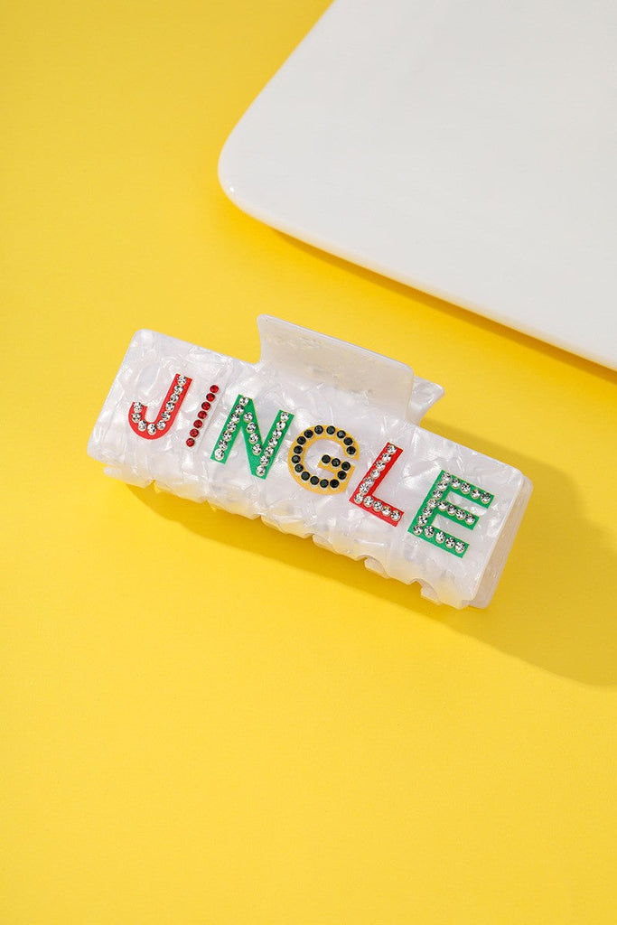 Christmas Jingle Ho Ho Ho Joy Hair Claw Clips | 40H1127