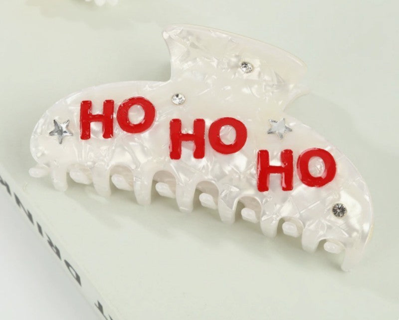 Christmas Jingle Ho Ho Ho Joy Hair Claw Clips | 40H1127