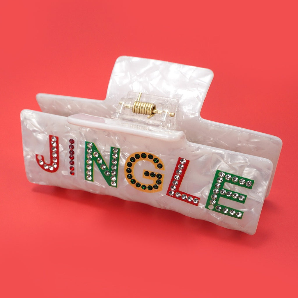 Christmas Jingle Ho Ho Ho Joy Hair Claw Clips | 40H1127