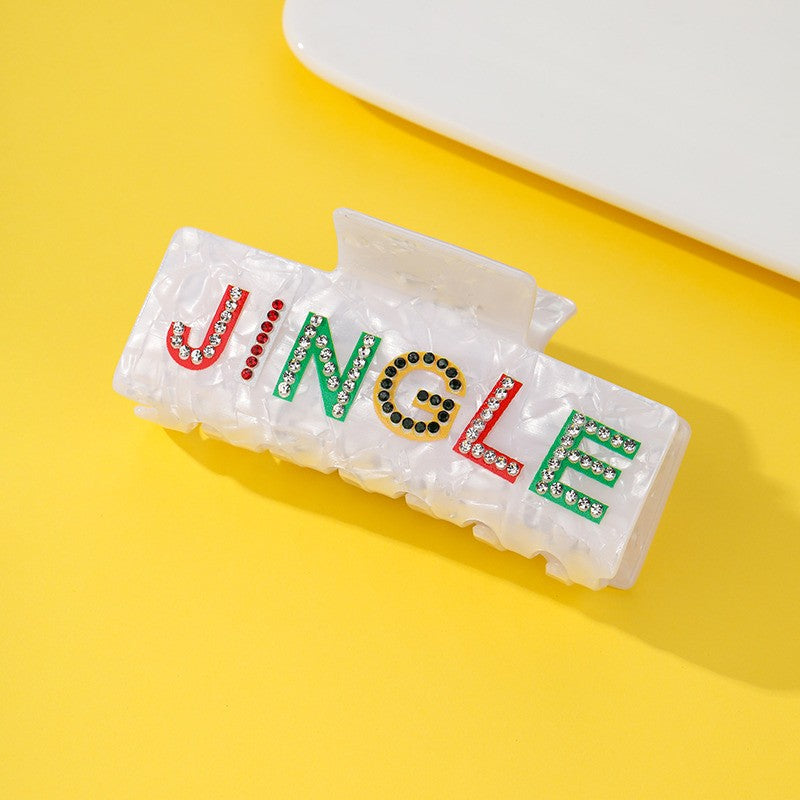 Christmas Jingle Ho Ho Ho Joy Hair Claw Clips | 40H1127