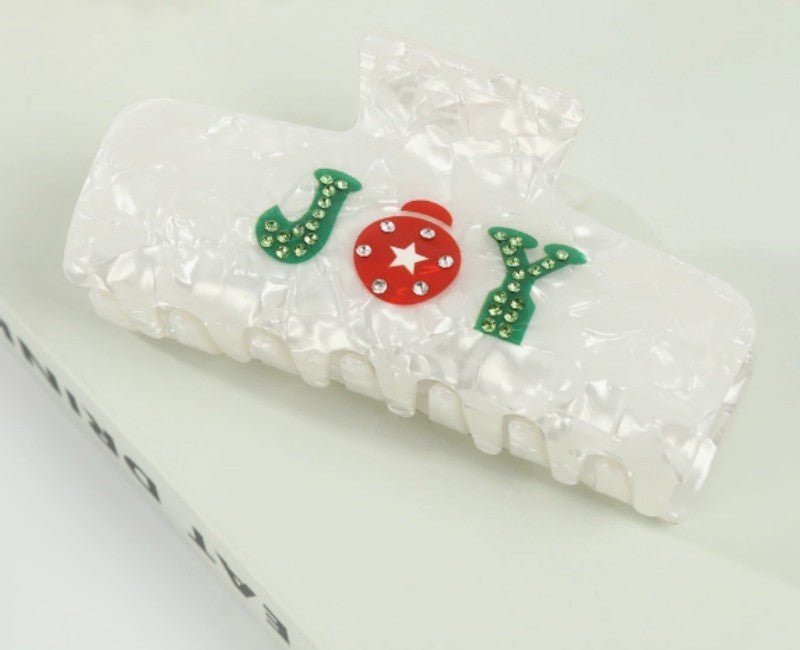Christmas Jingle Ho Ho Ho Joy Hair Claw Clips | 40H1127