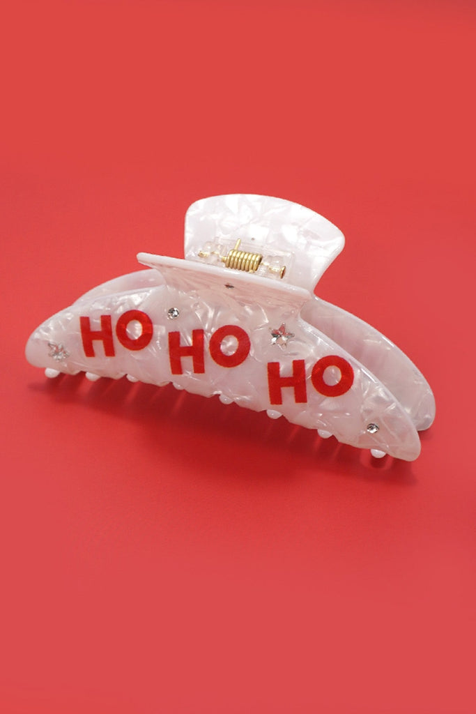 Christmas Jingle Ho Ho Ho Joy Hair Claw Clips | 40H1127