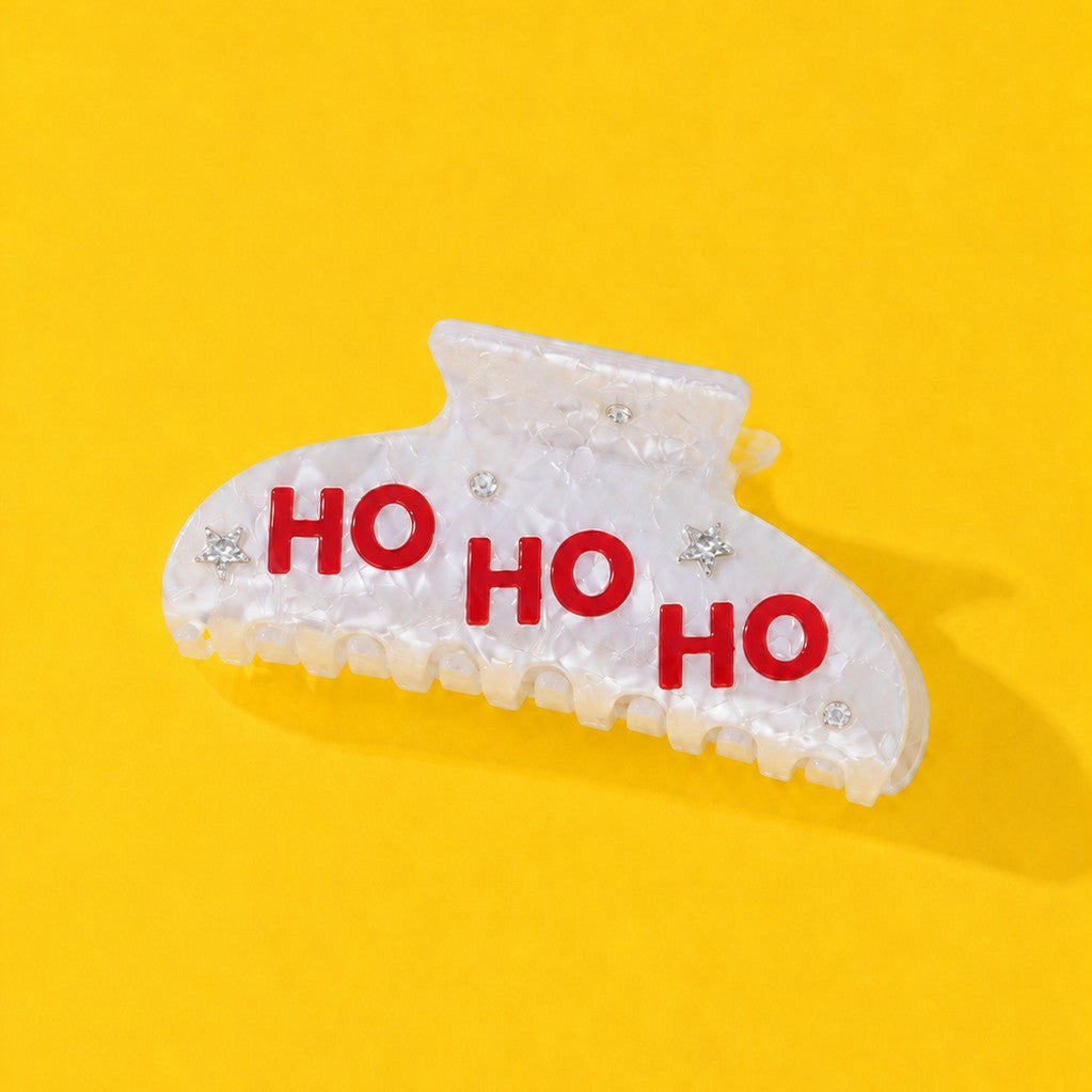 Christmas Jingle Ho Ho Ho Joy Hair Claw Clips | 40H1127