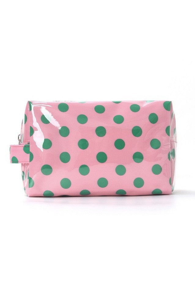 POLKA DOT WATERPROOF CLEAR COSMETIC MAKEUP POUCH BAG | 40P630