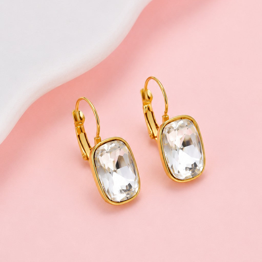 STAINLESS STEEL TARNISH FREE RHINESTONE EARRINGS | 40E528