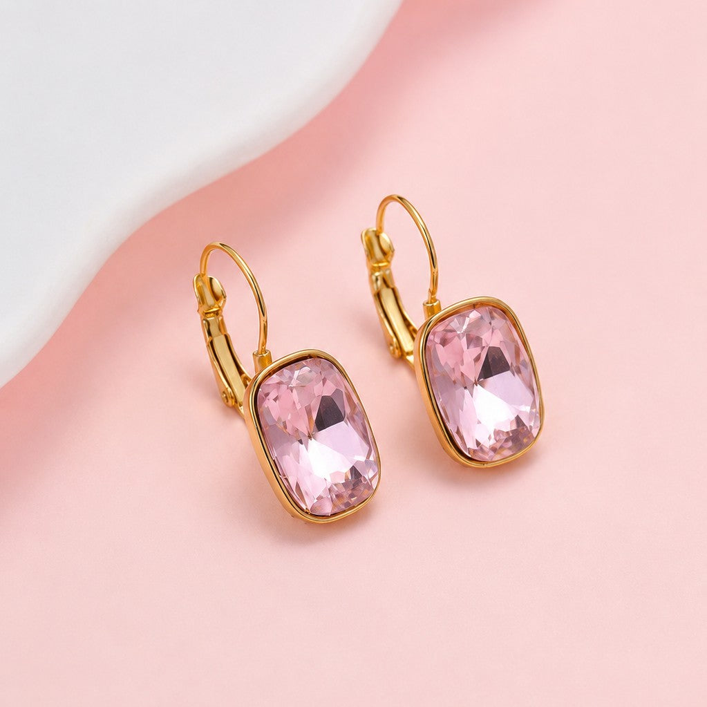 STAINLESS STEEL TARNISH FREE RHINESTONE EARRINGS | 40E528