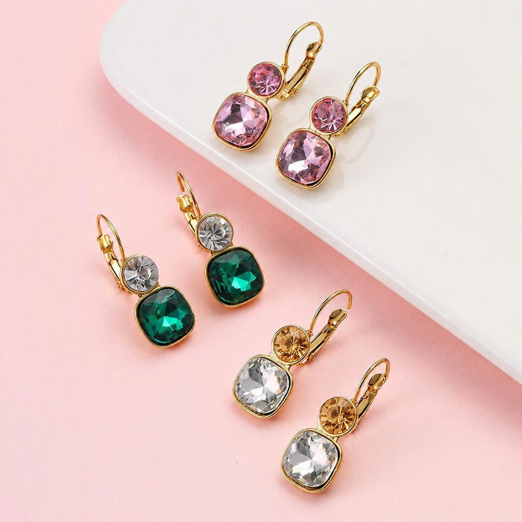 STAINLESS STEEL TARNISH FREE RHINESTONE EARRINGS | 40E529