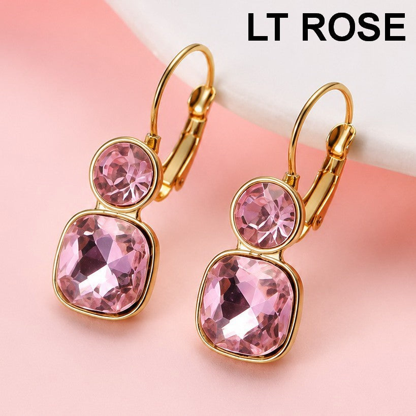 STAINLESS STEEL TARNISH FREE RHINESTONE EARRINGS | 40E529