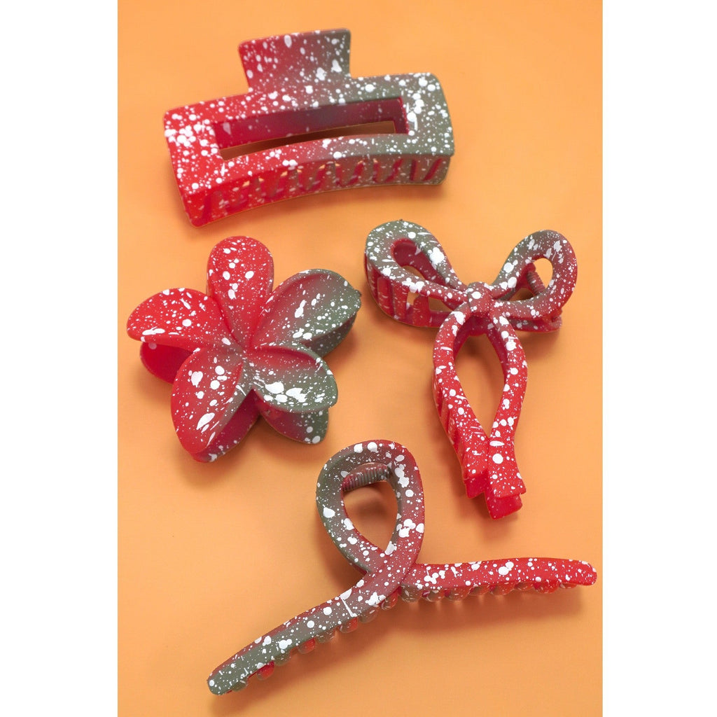 HOLIDAY FROSTED OMBRE HAIR CLAW | 40H1144