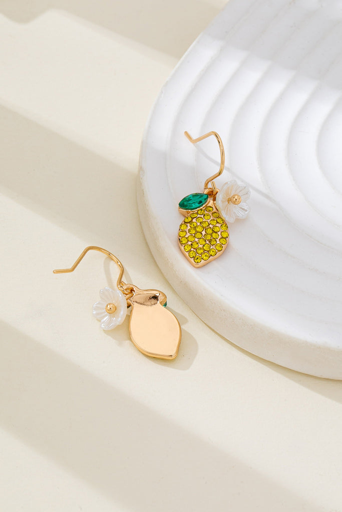 Sparkling Pave Lemon Drop Earrings | 80E62626