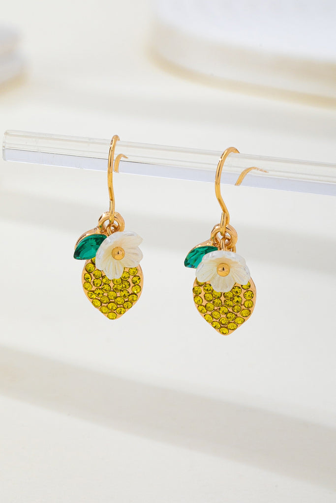 Sparkling Pave Lemon Drop Earrings | 80E62626