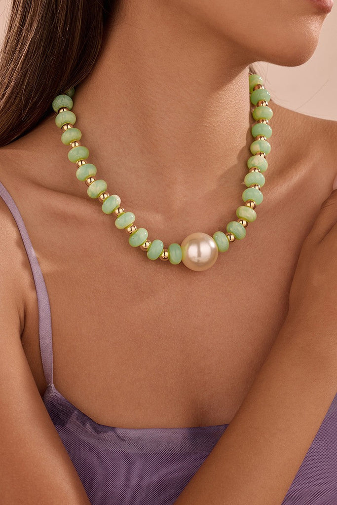 Pearl Pendant Resin Beaded Necklaces | 40NK9751
