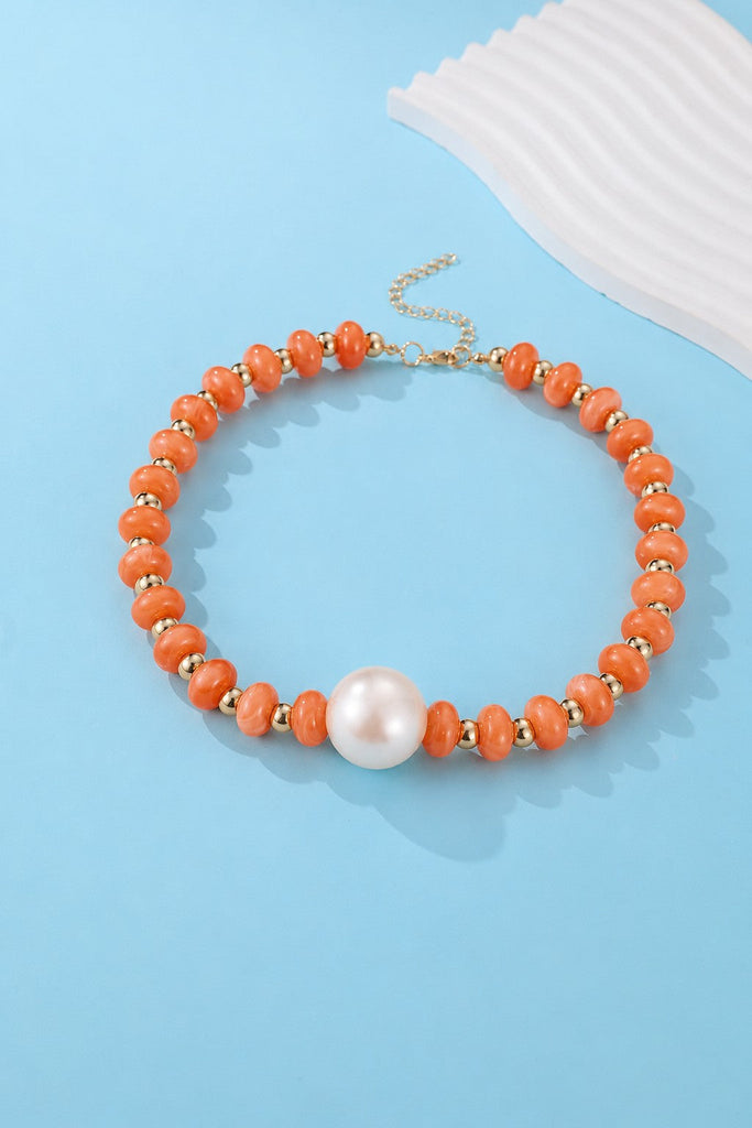 Pearl Pendant Resin Beaded Necklaces | 40NK9751