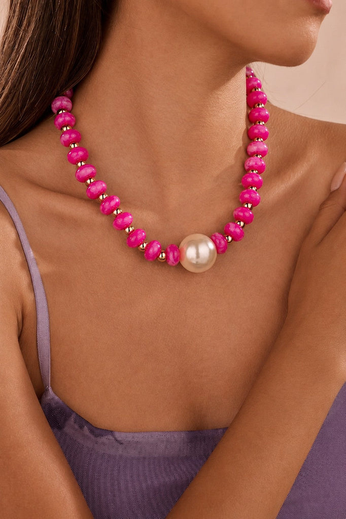 Pearl Pendant Resin Beaded Necklaces | 40NK9751