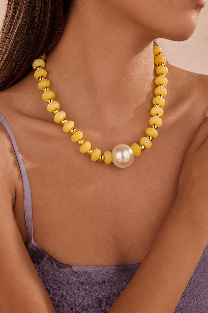 Pearl Pendant Resin Beaded Necklaces | 40NK9751