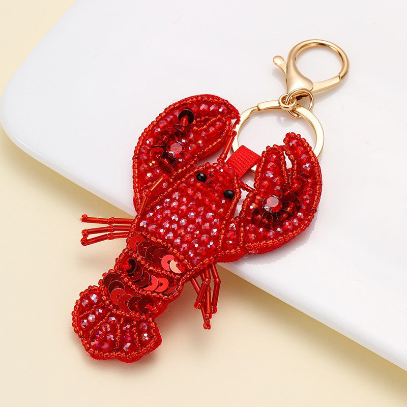 Beaded Fish Seashell Lobster Keychains | 40KC186