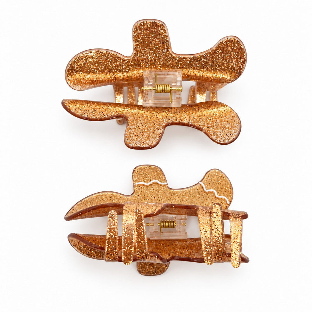 Holiday Gingerbread & Christmas Tree Hair Claw Clip| 40H1236