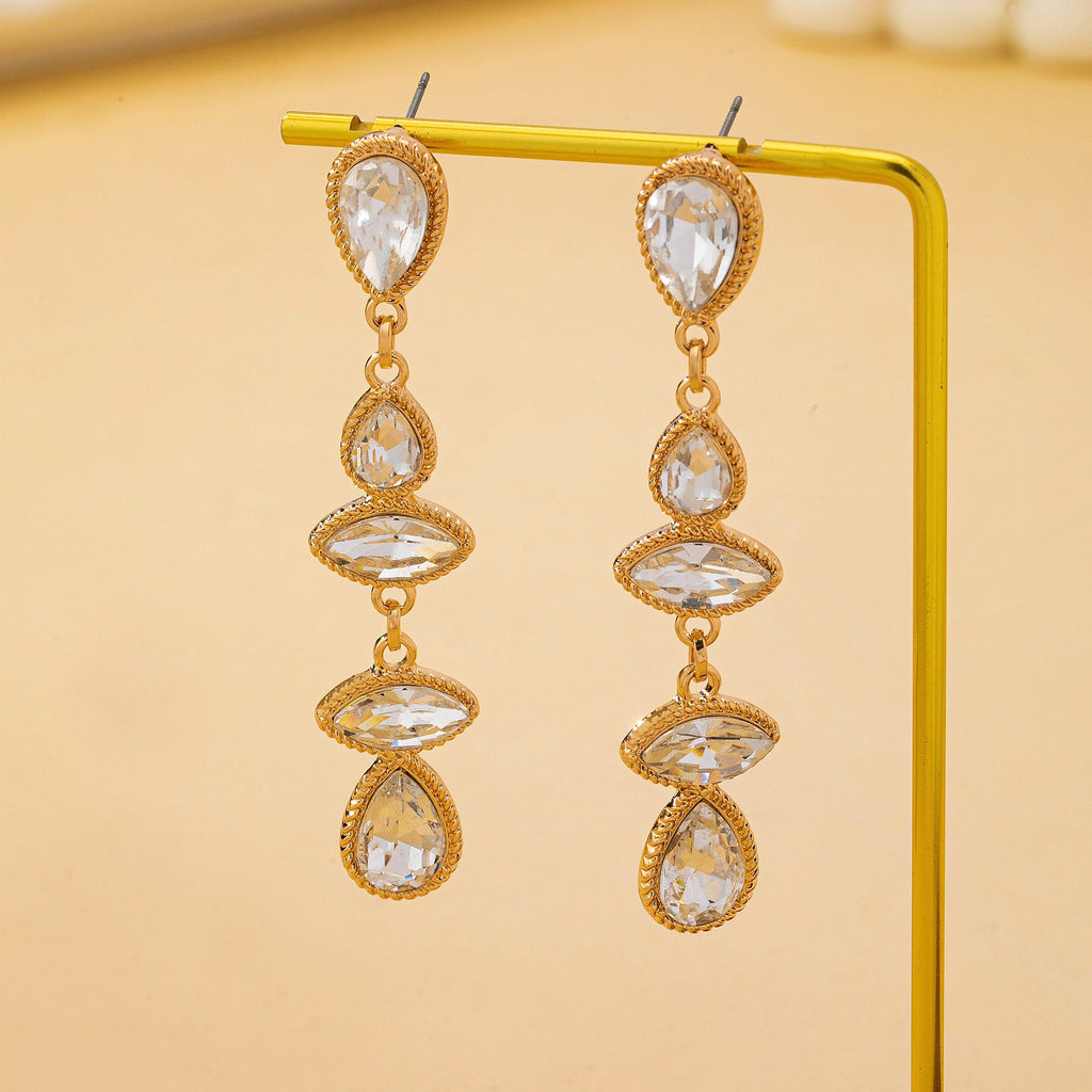 Shimmering Crystal Linear Earrings | 80E62748
