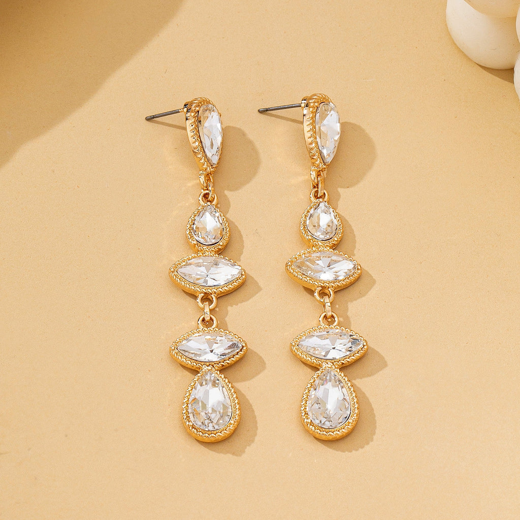 Shimmering Crystal Linear Earrings | 80E62748