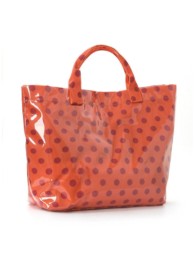 Large Striped Vinyl Tote Bags | 40P636