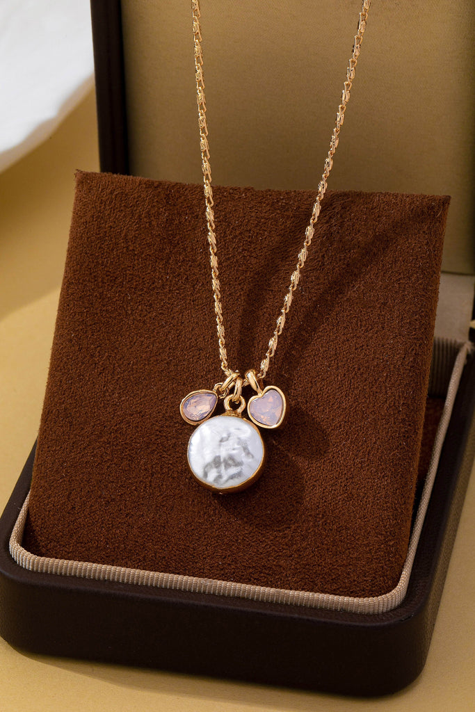Baroque Pearl Coin Opal Necklace | 80N93559