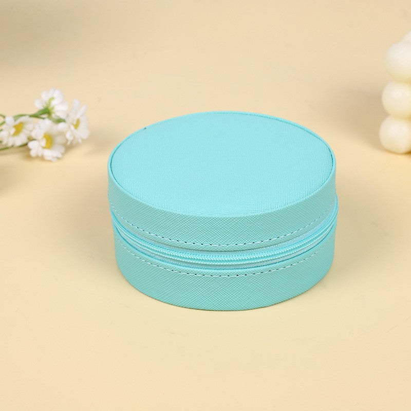 ROUND JEWELRY ORGANIZER TRAVEL BOX CASE | 40P643