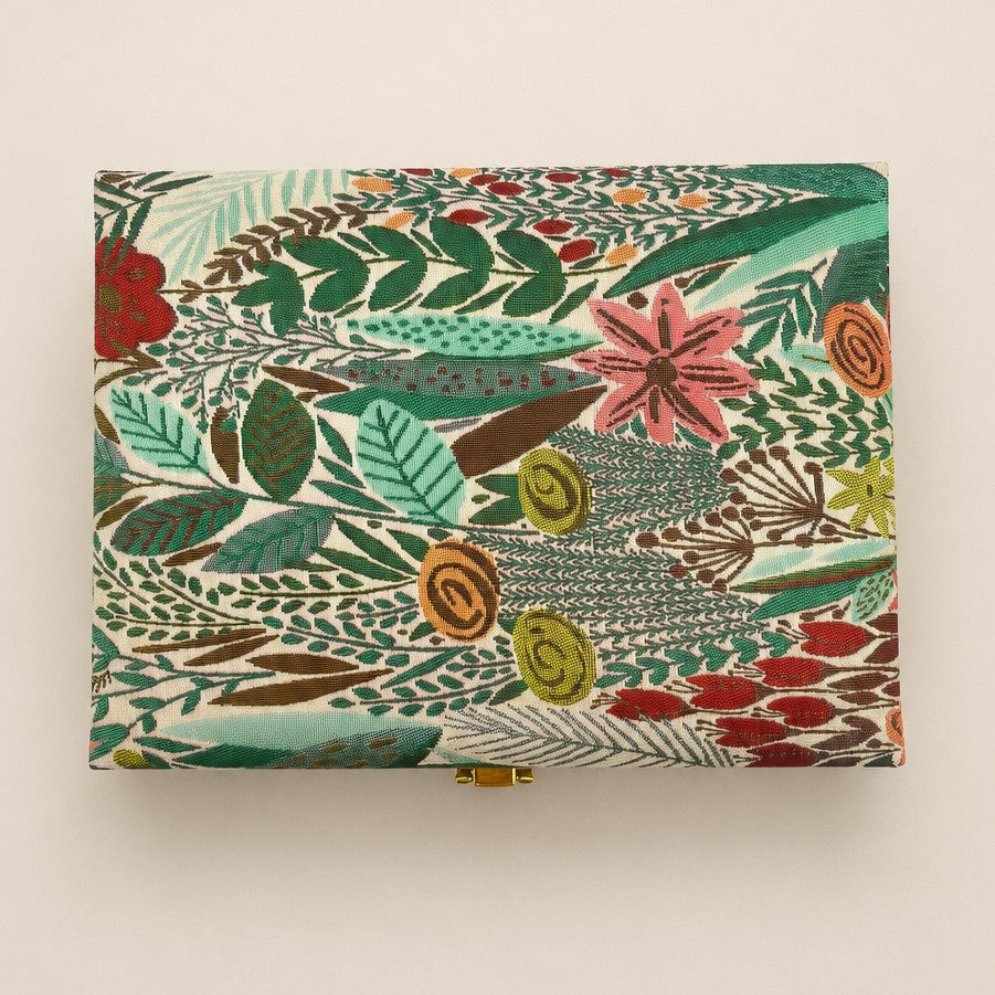 FLORAL PRINT JEWELRY ORGANIZER TRAVEL BOX CASE | 40P644