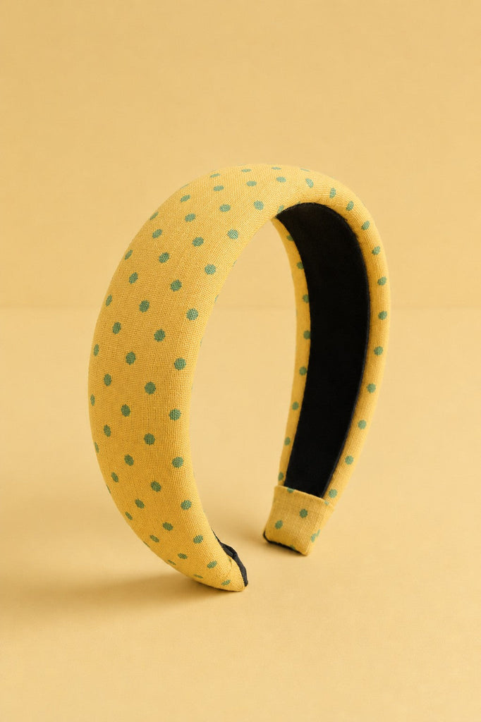 Padded Polka Dot Fabric Headband | 40HB209