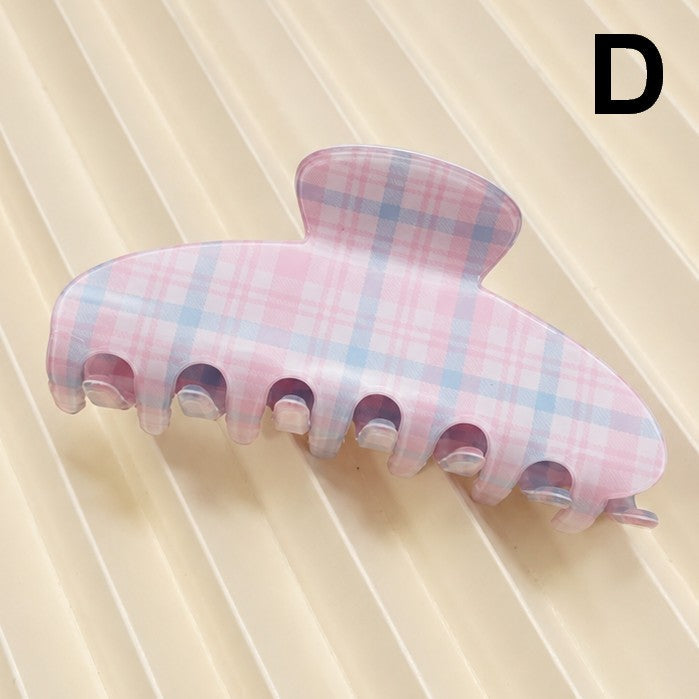 Pastel Plaid & Gingham Hair Claw Clip | 40H1194