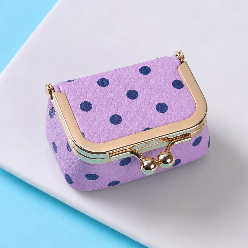 MINI POLKA DOT KISS LOCK TRAVEL JEWELRY BOX | 40P646