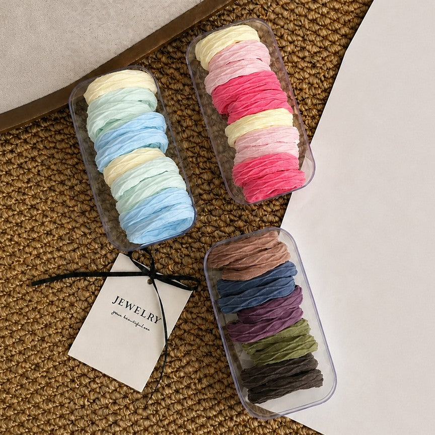 Stretchable Silky Hair Ties 10-Pc Set | 40S746