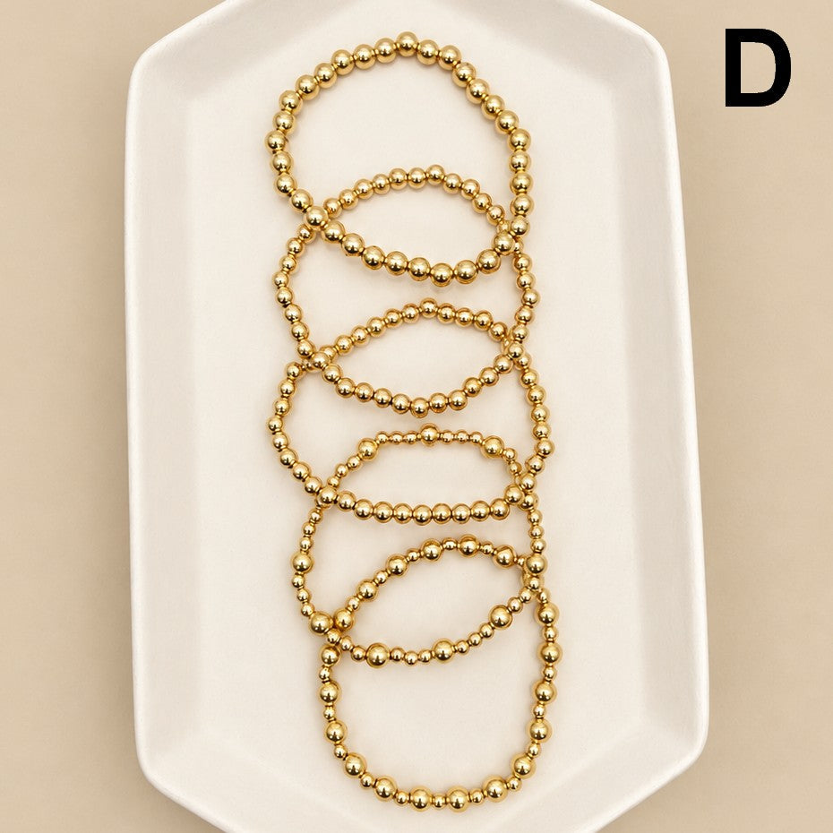 Gold-Tone Mixed Beaded Stretch Bracelet Set | 40B5250