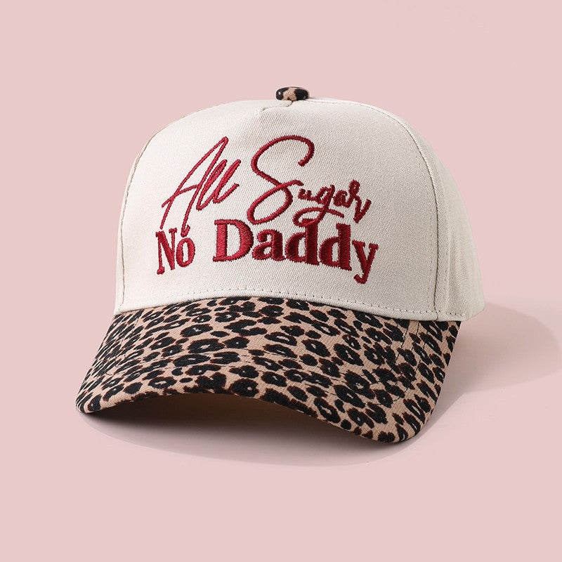 Leopard Brim Embroidered Graphic Baseball Cap | 40HW770