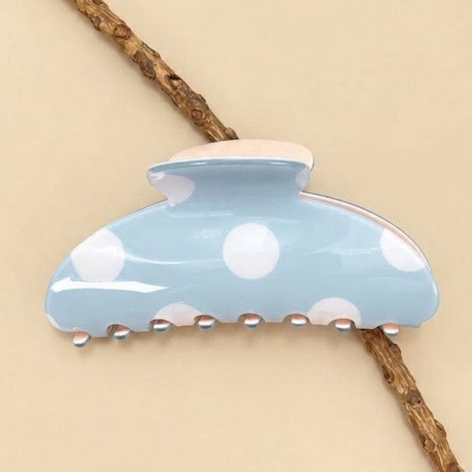 Oversized Polka Dot Curved Hair Claw Clips | 40H1203