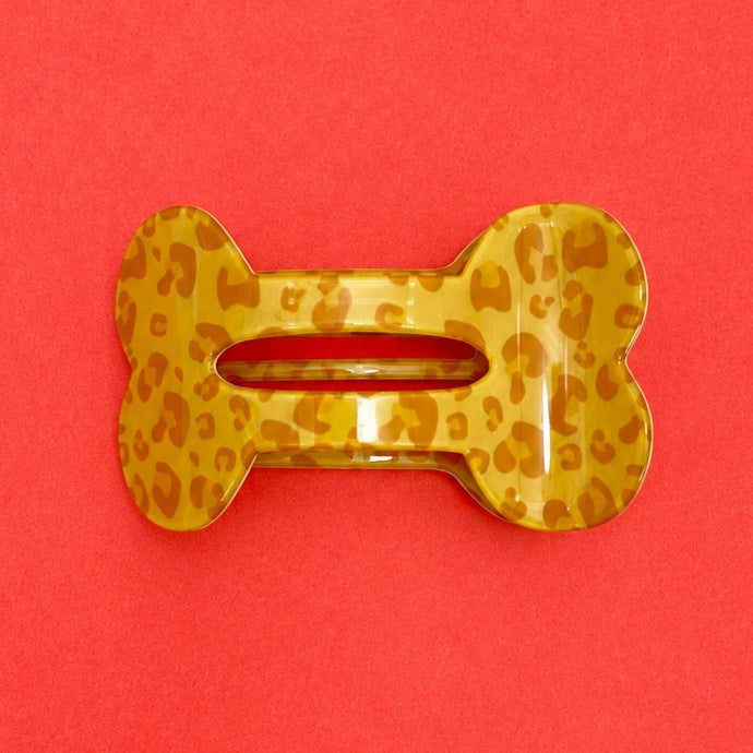 Animal Print Dog Bone-Shaped Hair Claw Clips | 40H1217