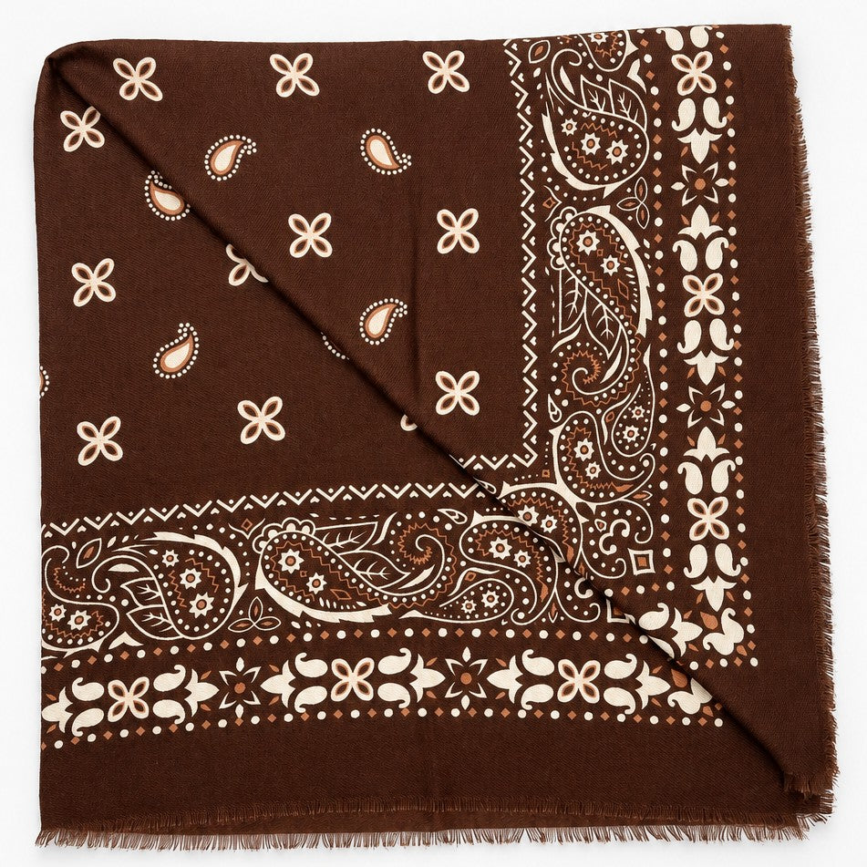 Paisley Print Oversized Square Scarf | 40SC749