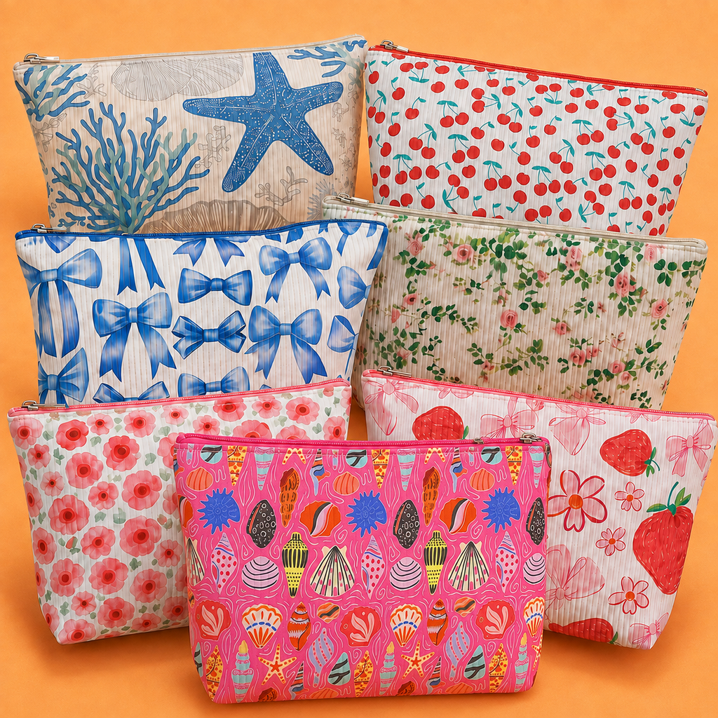 TRAVEL BOW CHERRY COSMETIC MAKEUP POUCH BAG | 40P553