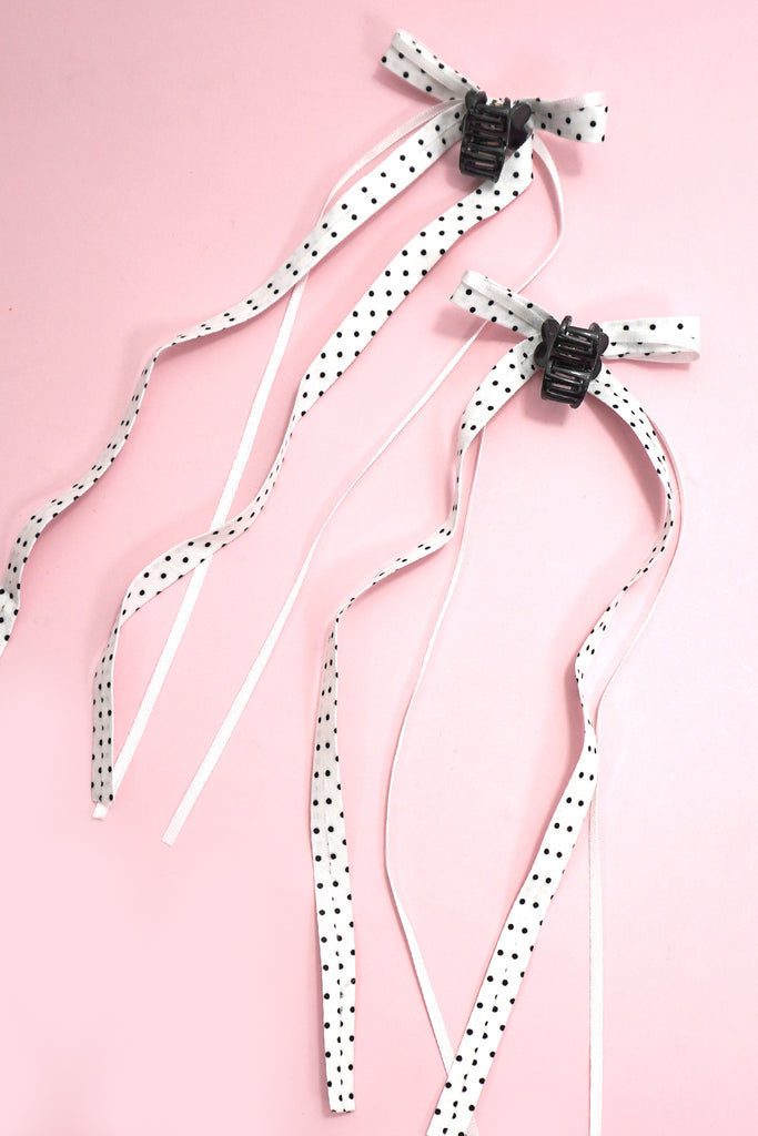 POLKA DOT MINI HAIR CLAW CLIPS SET OF 2 | 40H1088
