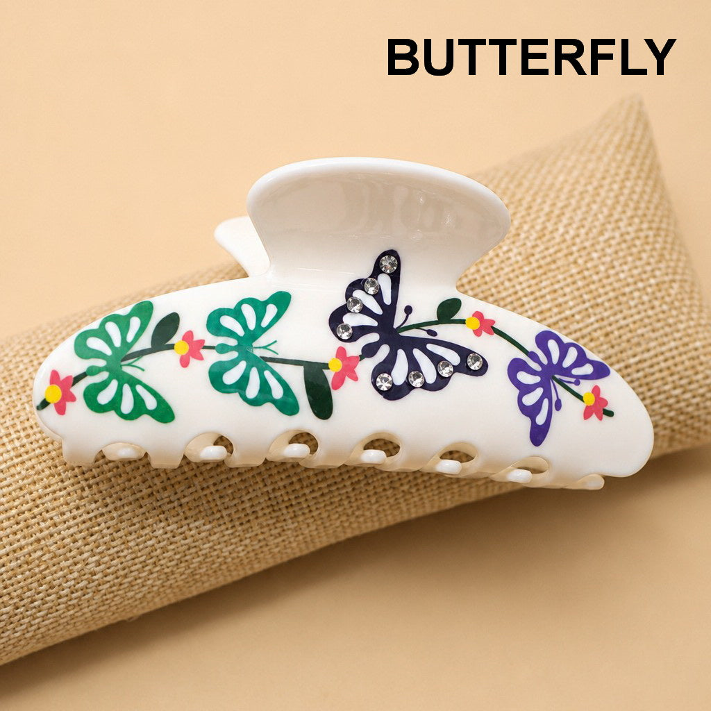 CHERRY BUTTERFLY FLORAL BEE HAIR CLAW CLIP | 40H1129